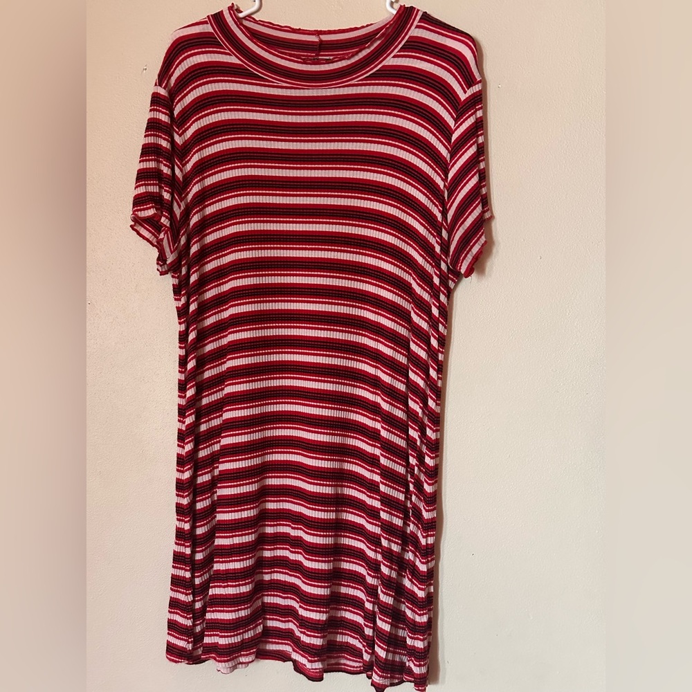 Wild Fable Red and White Striped Dress